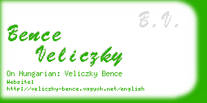 bence veliczky business card